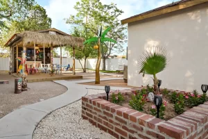 Vacation Rental In Lubbock - The Hut - Backyard